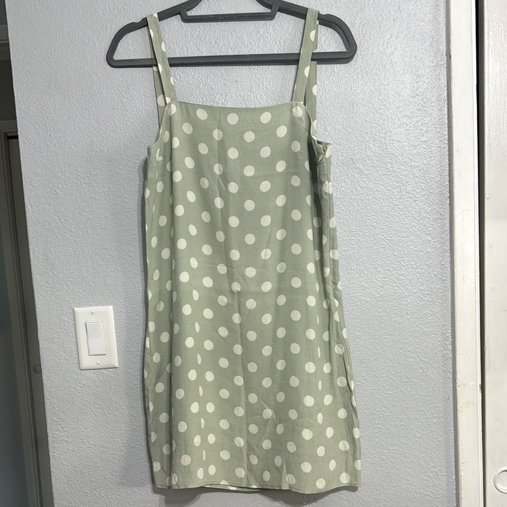 Capulet Green Sleeveless Sundress with Square Neck Perfect Spring Dress!!